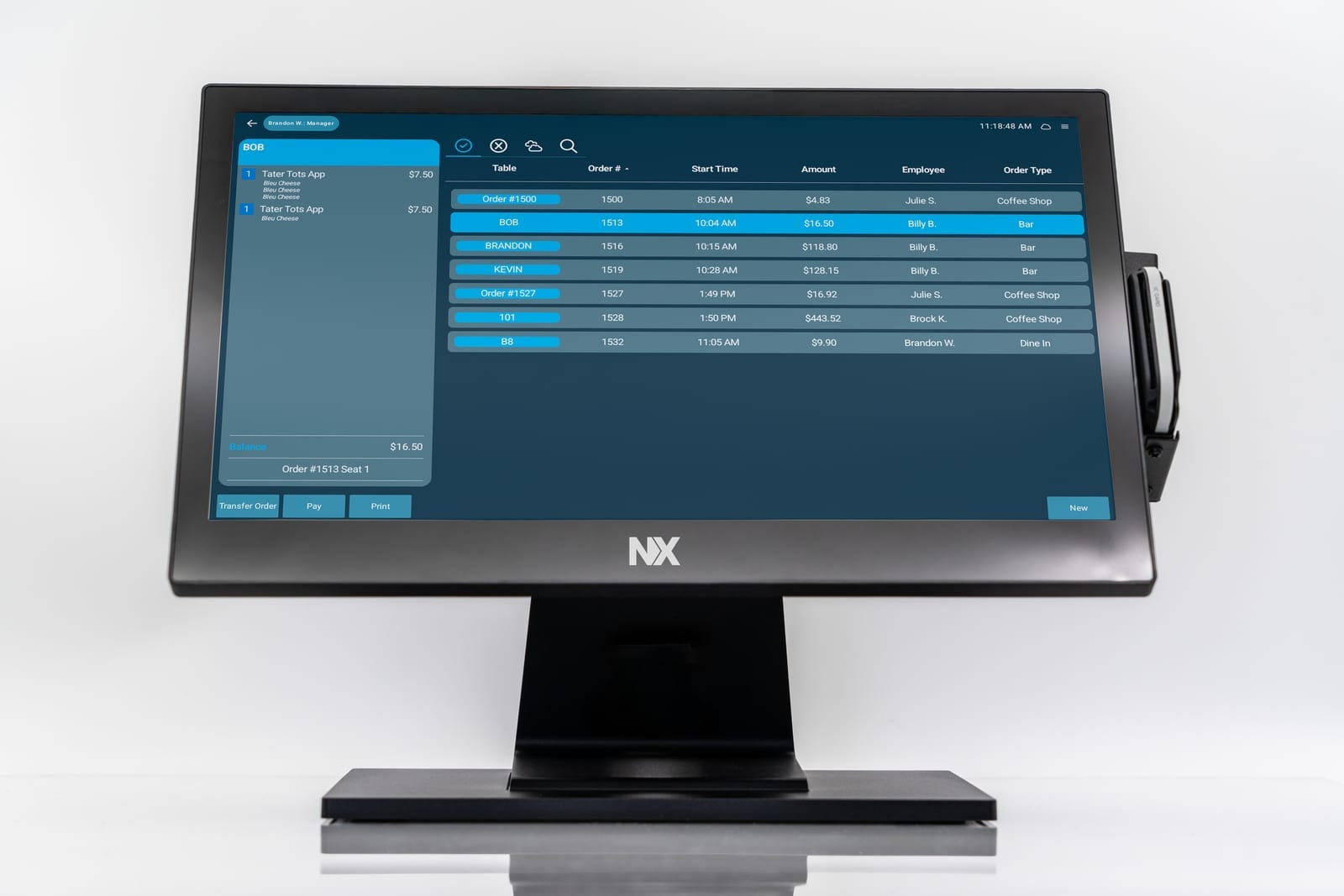 NX Restaurant NX11 station point of sale terminal